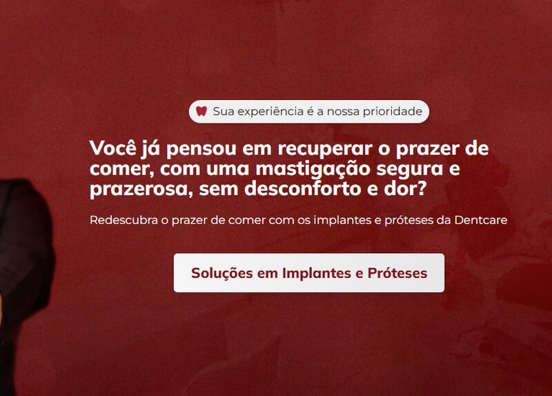 Dobra de implantes e próteses do site da Dentcare