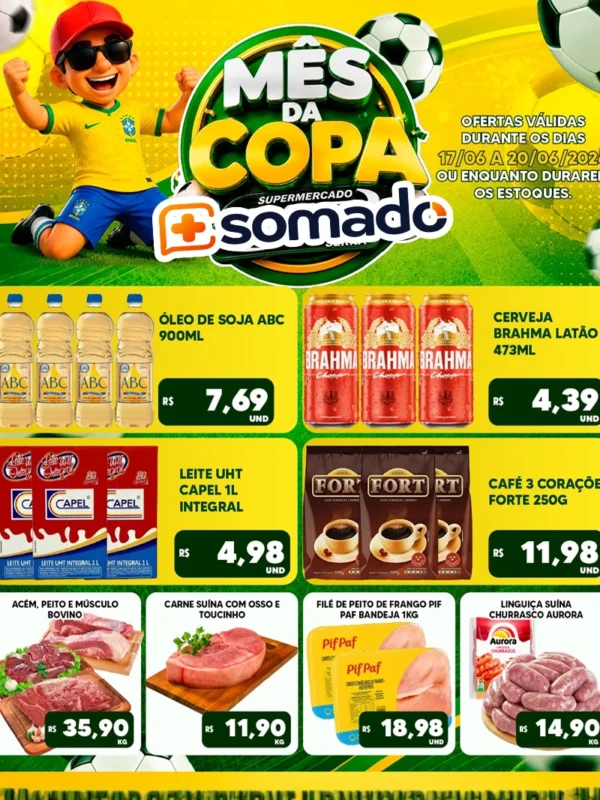 Encarte de supermercado: Mês da Copa.