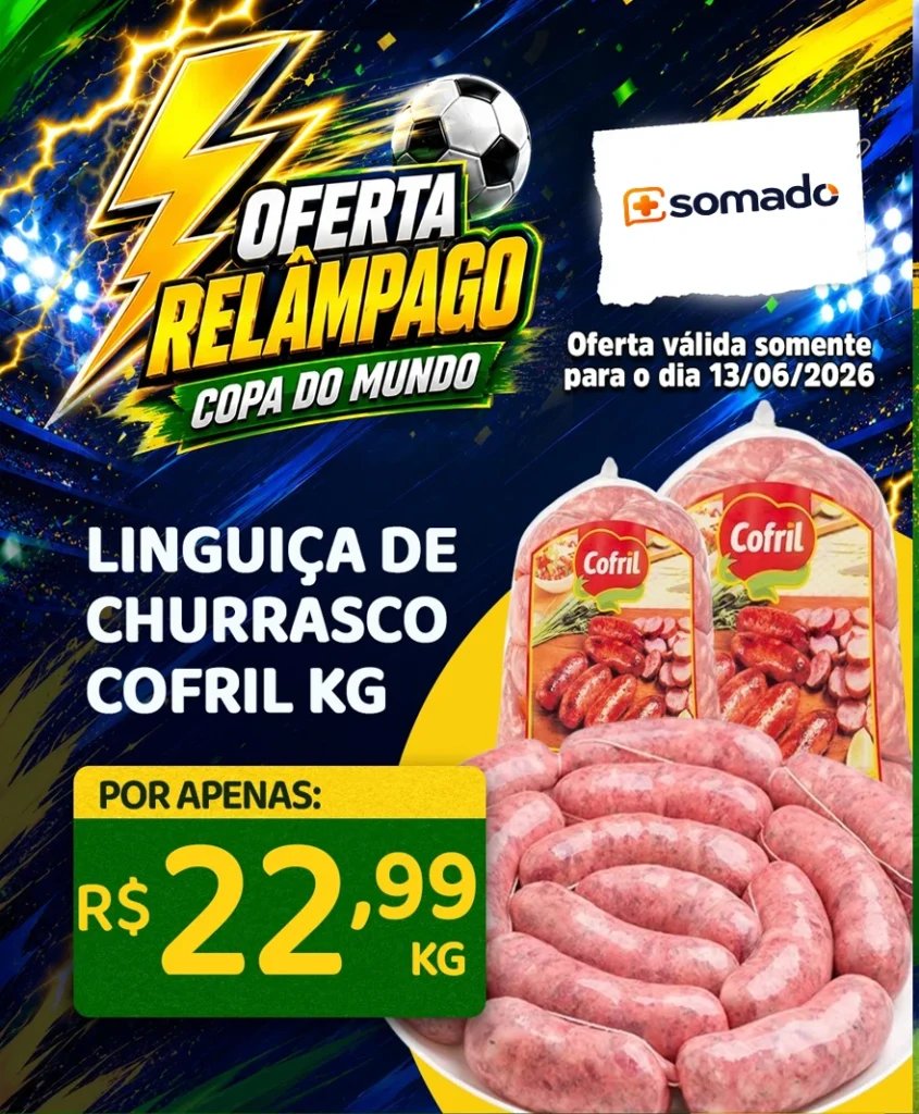 Encarte de supermercado: Oferta Relâmpago.