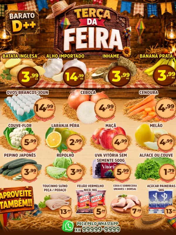 Encarte de supermercado: Terça da Feira de Arraiá.