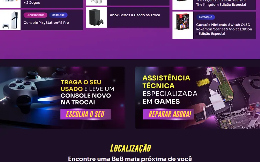 Trecho da página