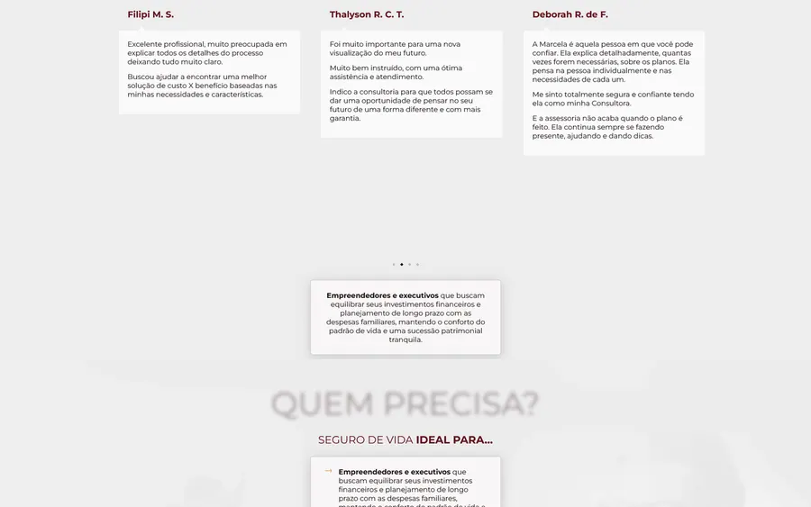 Trecho da página