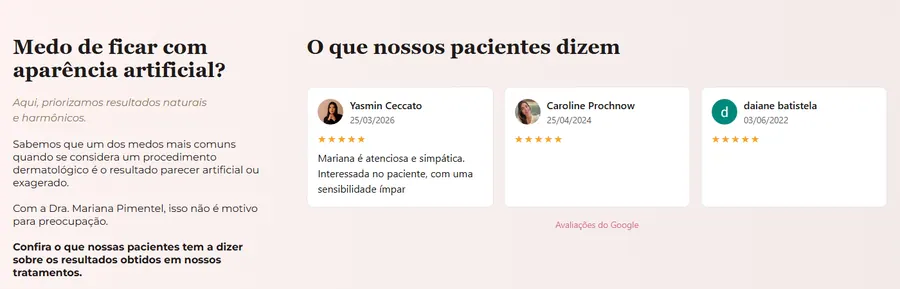 Trecho da página
