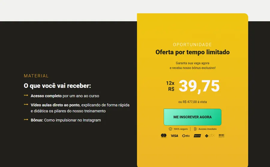 Trecho da página